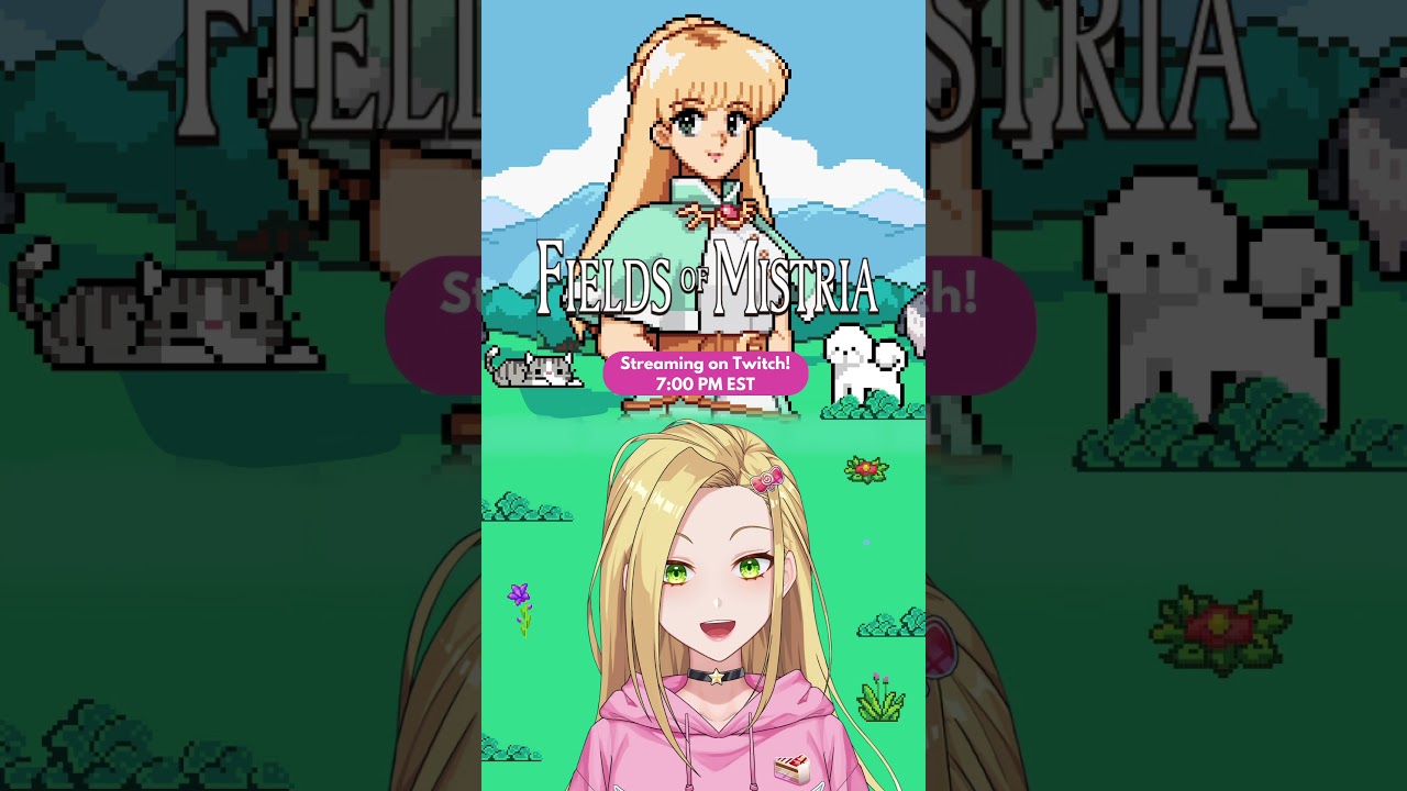 Gonna be playing Fields of Mistria for the first time on Twitch tonight at 7PM EST! #vtuber #gaming