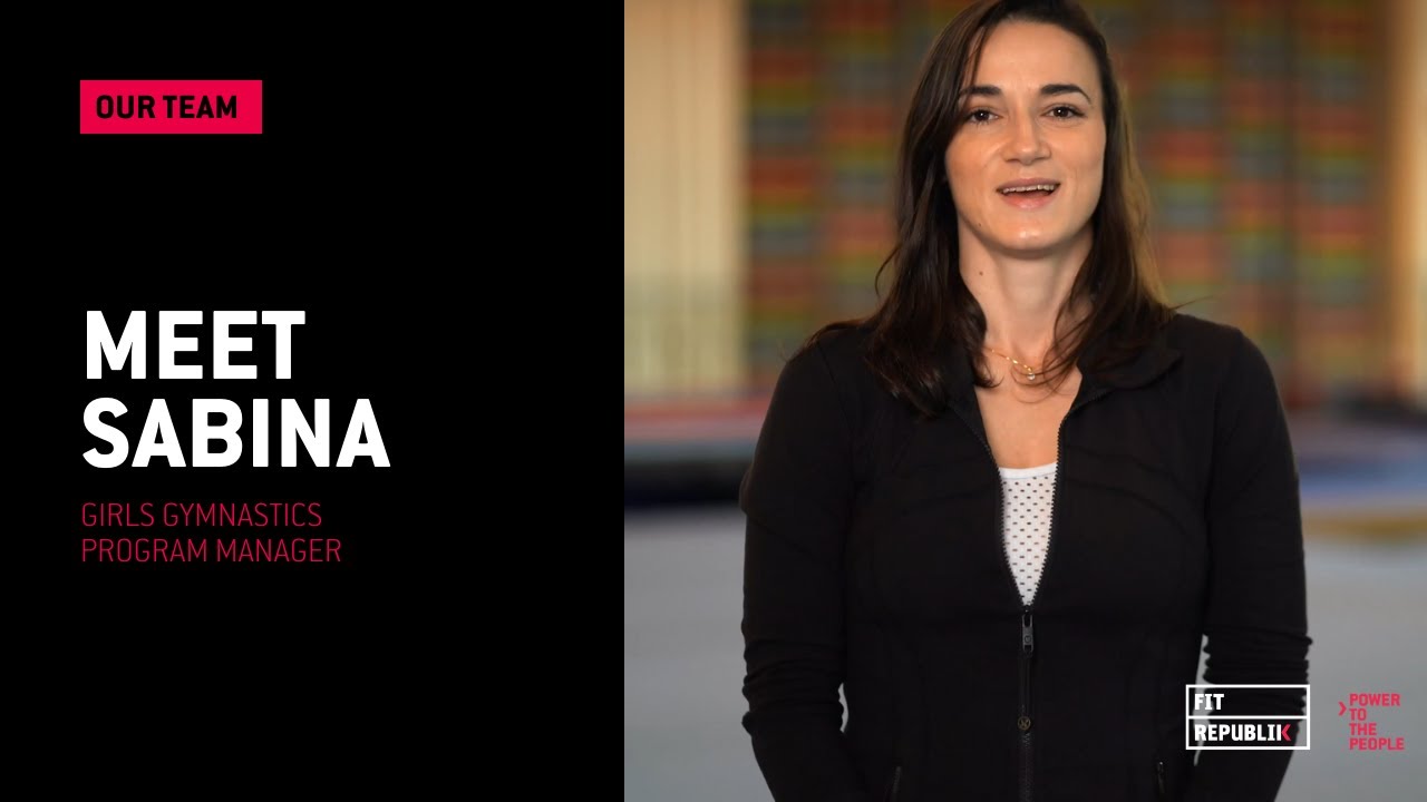Meet Sabina. Girls Gymnastics Program Manager.