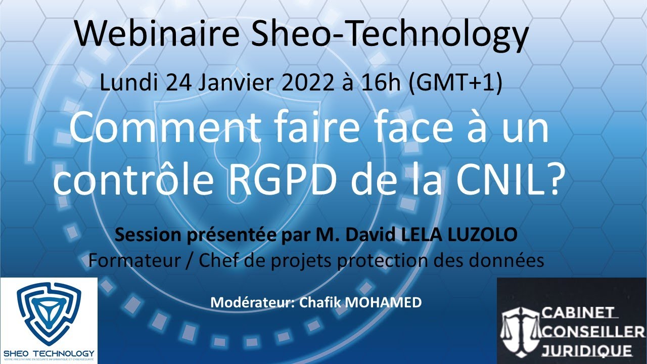Webinaire: Comment faire face à un contrôle RGPD de la CNIL?