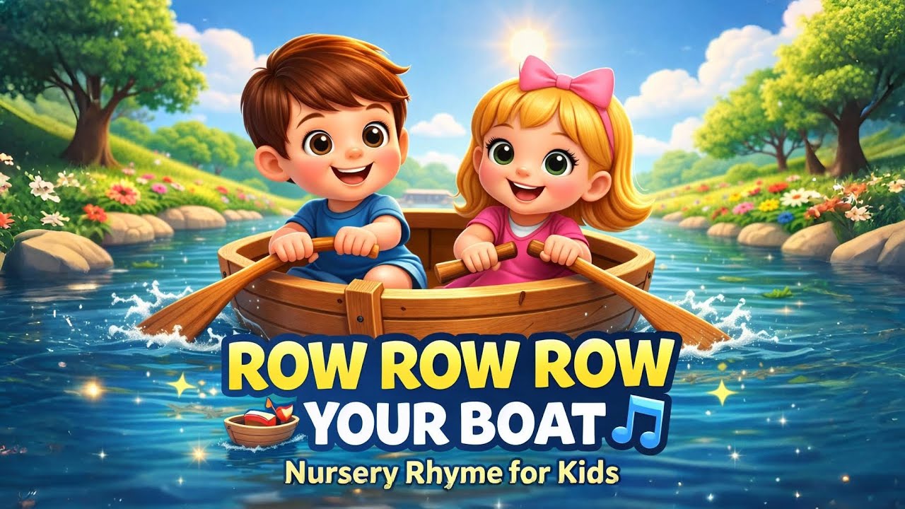 Row Row Row Your Boat 🚣‍♂️🎵 | Nursery Rhyme for Kids #rowrowrowyourboat