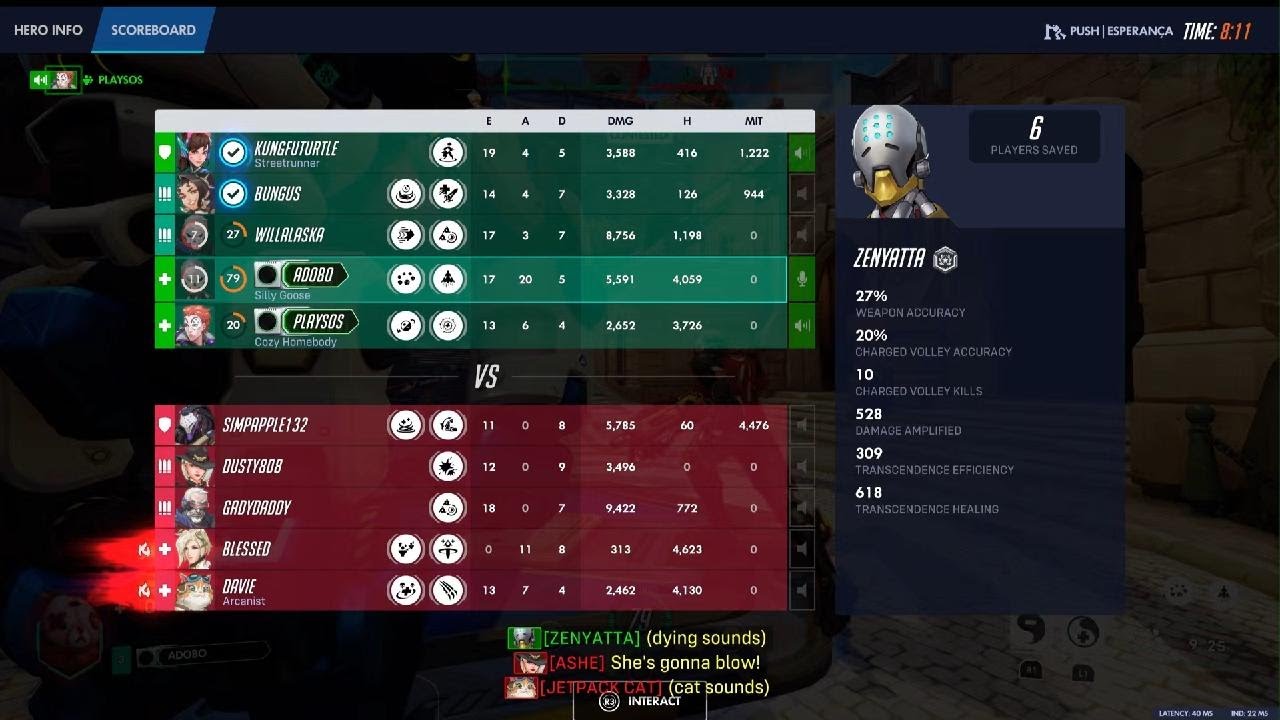 Esperança (QP) - Zenyatta 3-stack and POTG