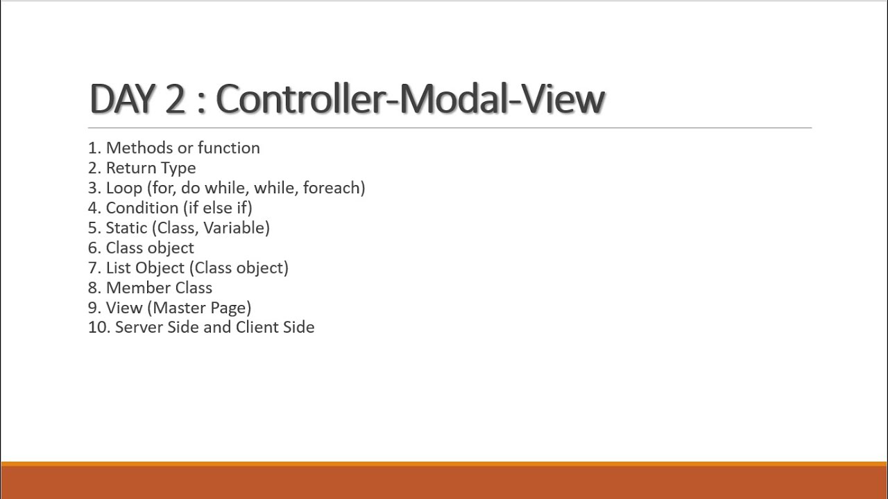 DAY 2 - Controller-Modal-View in ASP.NET MVC