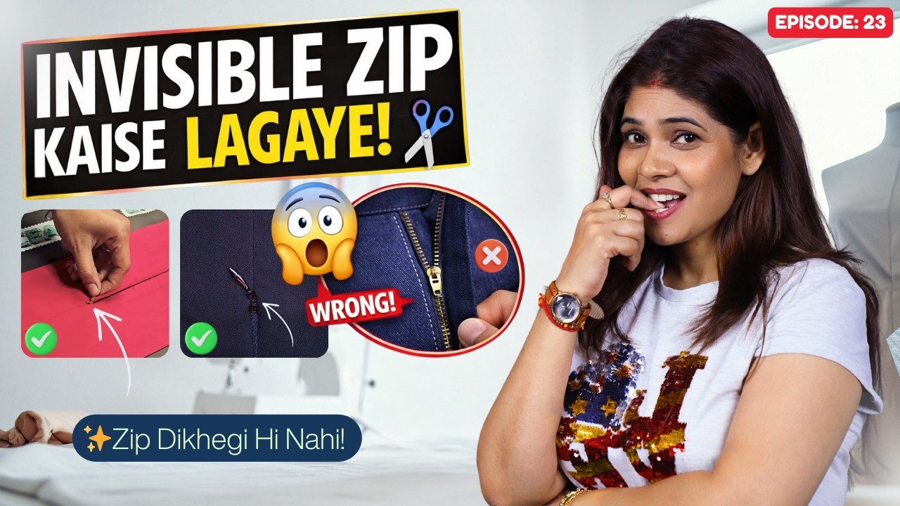 How to Sew Invisible Zip Step by Step | Sewing Tutorial For Beginners