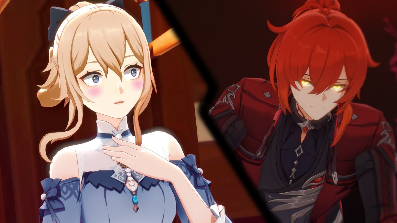 Jean's reaction | Jean & Diluc | MMD Genshin Impact