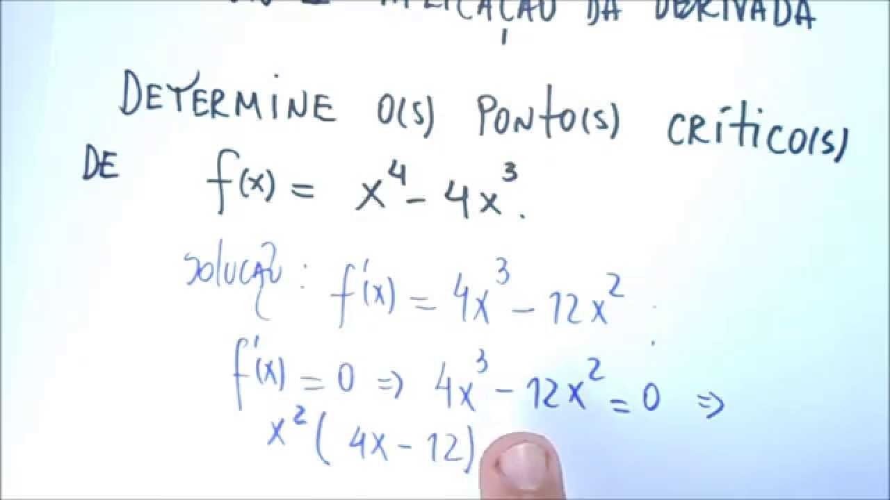 Cálculo I - Aplicação da derivada: pontos críticos
