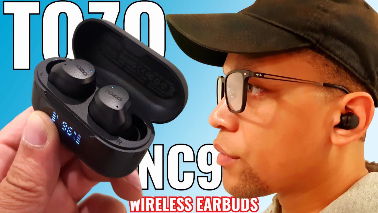 Гибридные наушники TOZO NC9 2024 ANC Bluetooth 5.3, стереонаушники с басами!