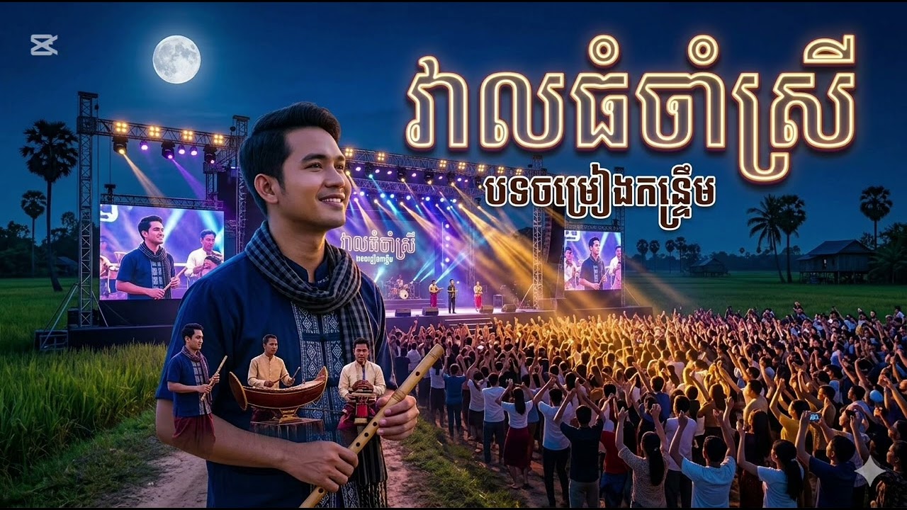 បទ កន្ទ្រឹម វាលធំចាំស្រី Veal Thom jam srey Cover by (Diss Solo)