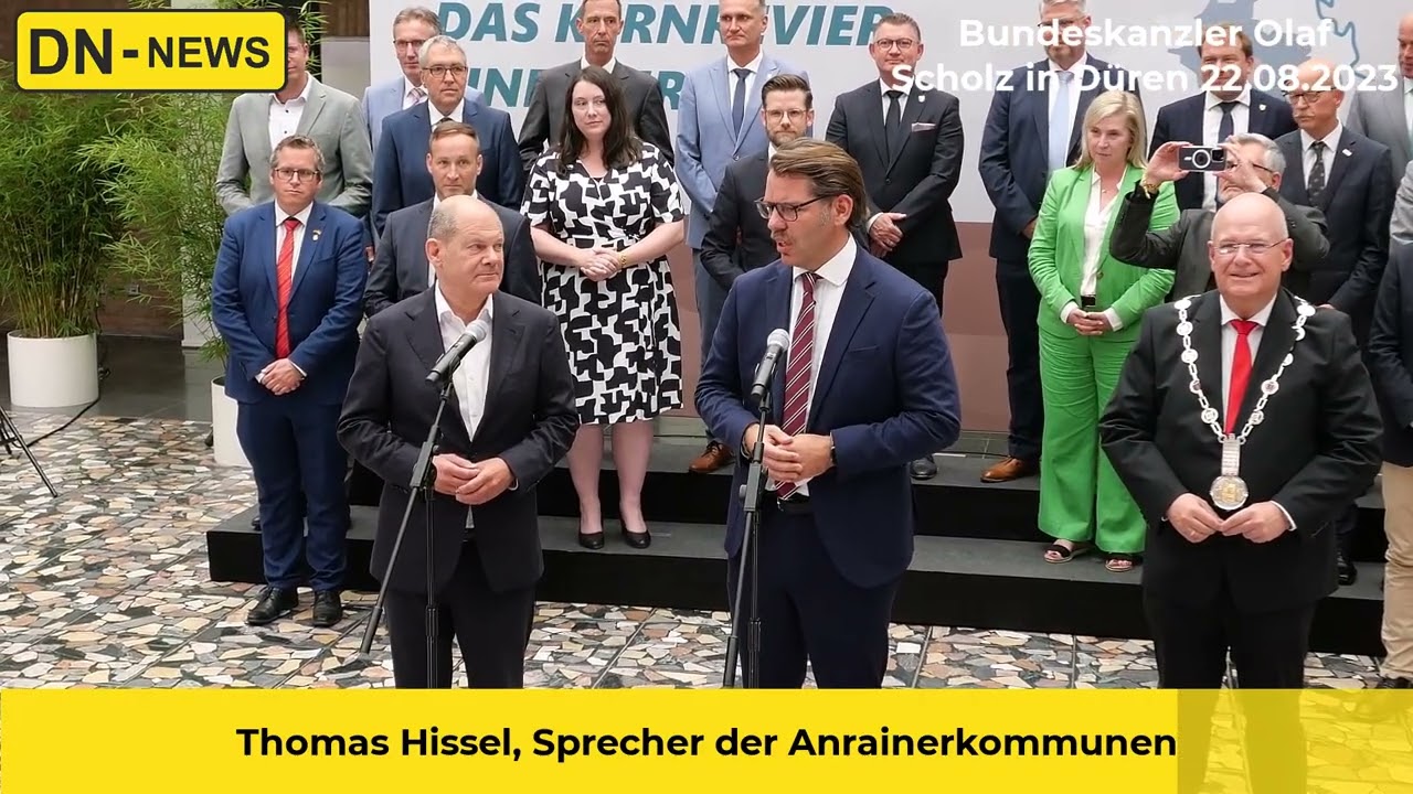 Bundeskanzler Olaf Scholz in Düren 22 08 2023