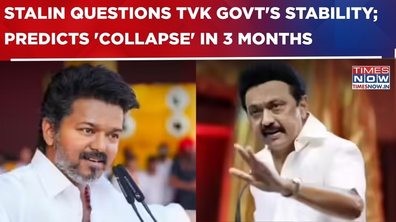 Vijay's Govt Under Fire: MK Stalin Questions TVK's 'Stability': 'Won't Last Beyond...' | WATCH