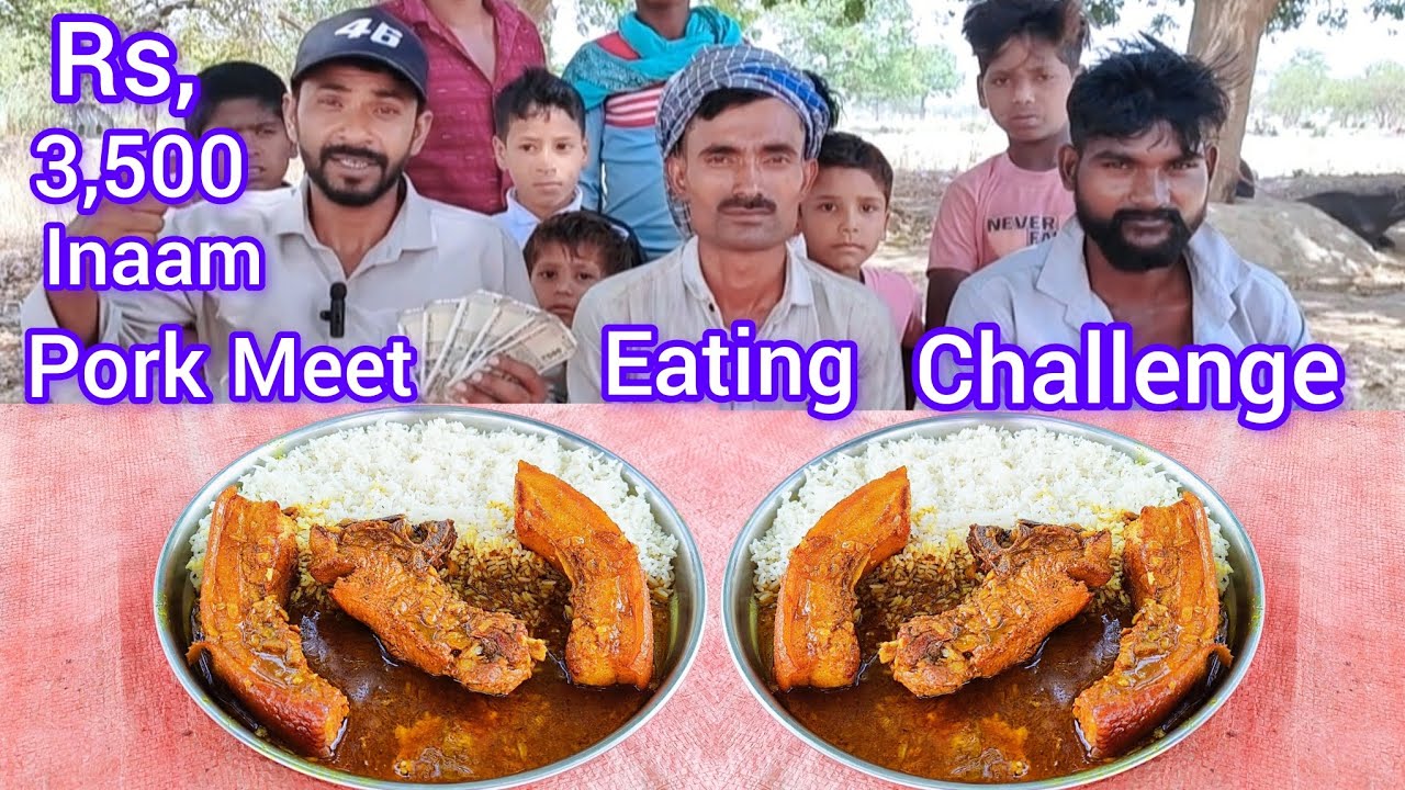 Pork meet eating challenge Rs, 3,500 winning prize