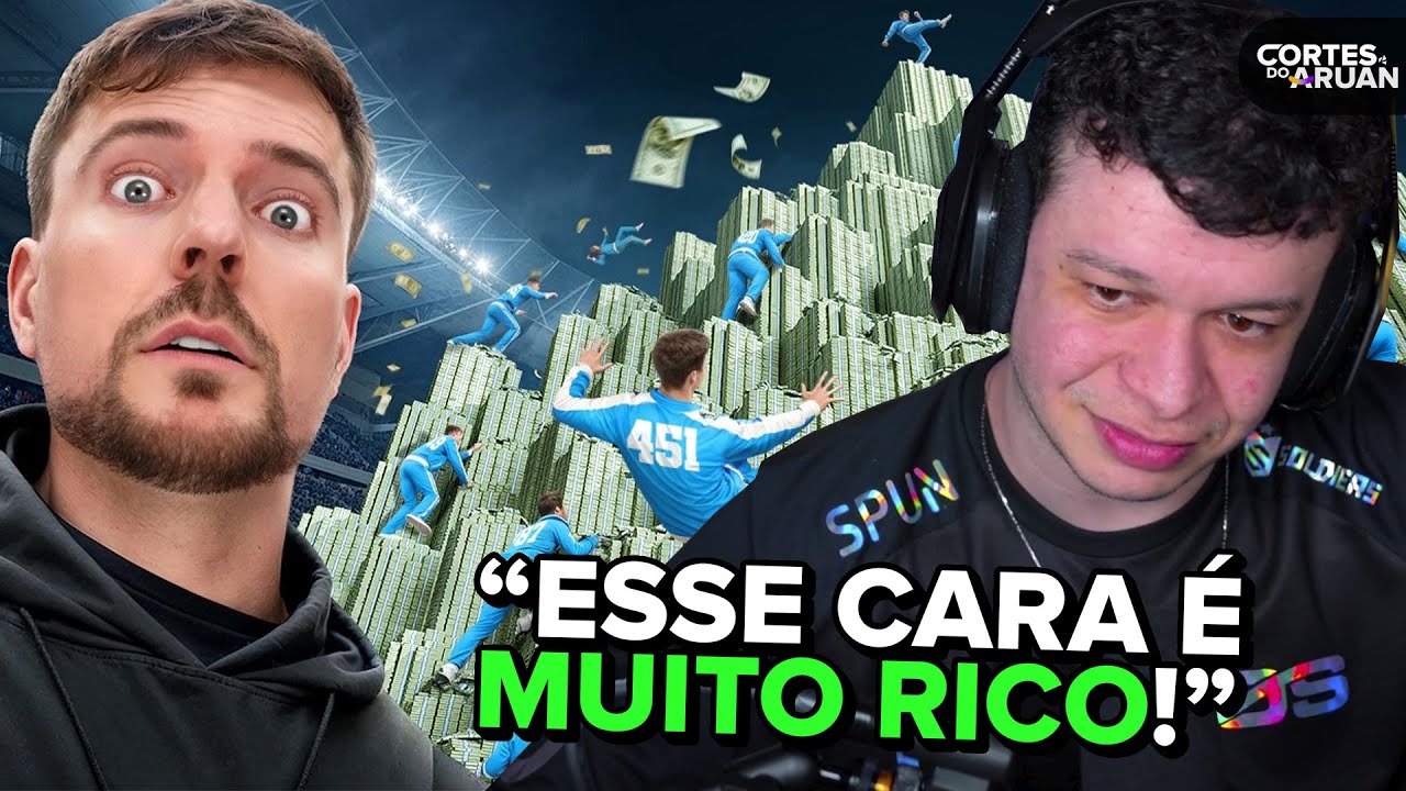 ARUAN REAGE: 2.000 PESSOAS LUTAM POR US$ 5 MILHÕES (MRBEAST) - Cortes do Aruan