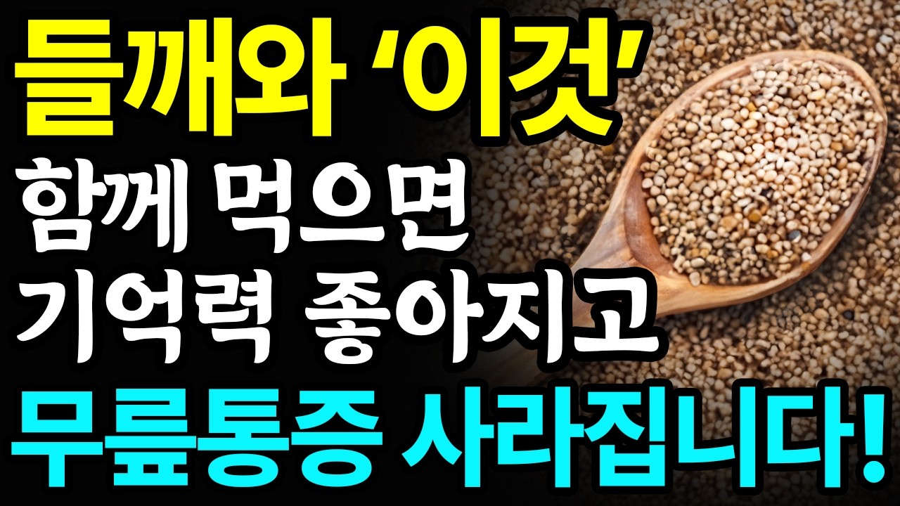 들깨와 함께 먹으면 보약되는 음식 3가지와 레시피 총정리! 값비싼 영양제 대신 '이것' 드세요! 들기름, 들깨가루 먹는법, 보관법 꿀팁까지!