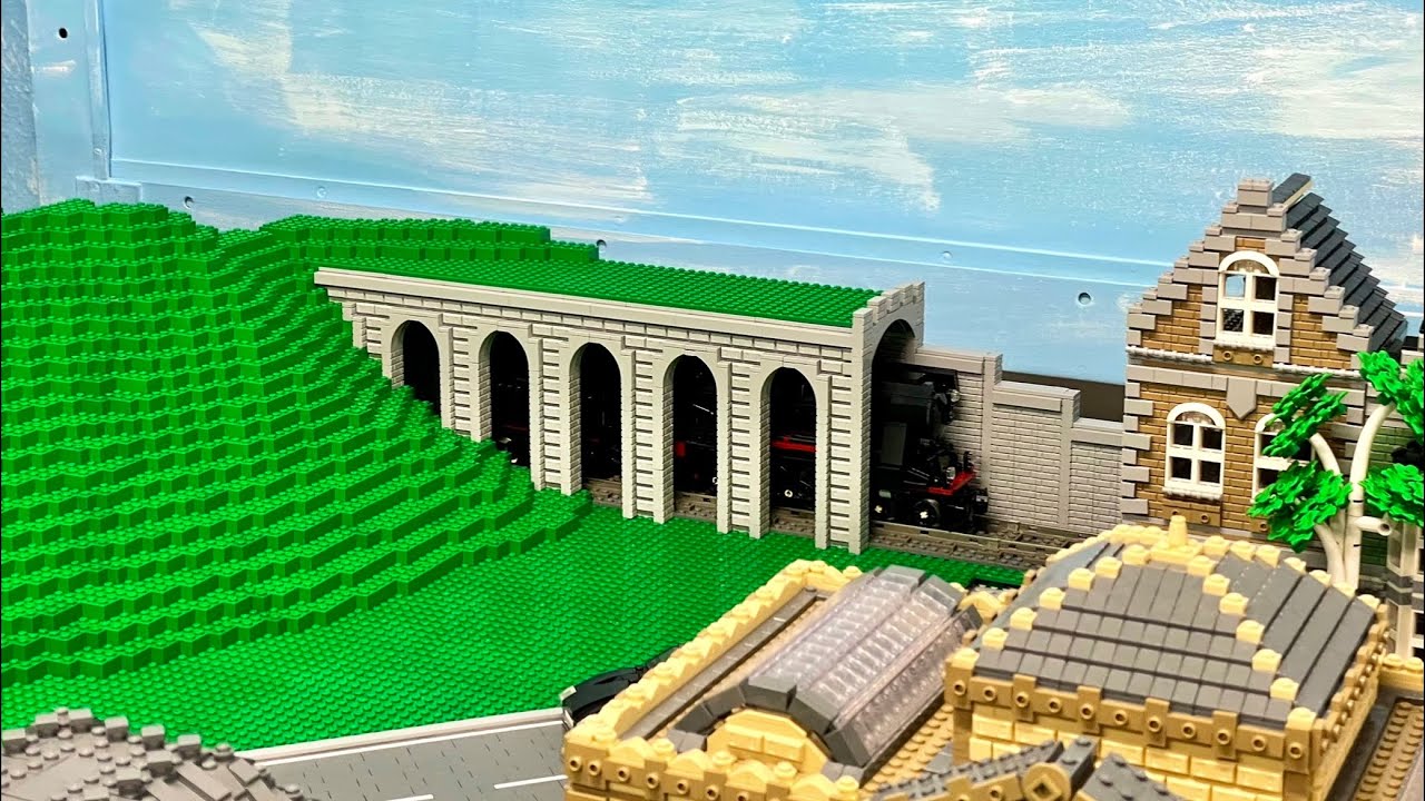 Eisenbahntunnel mit Arkaden - Bau einer Lego Stadt Teil 218.