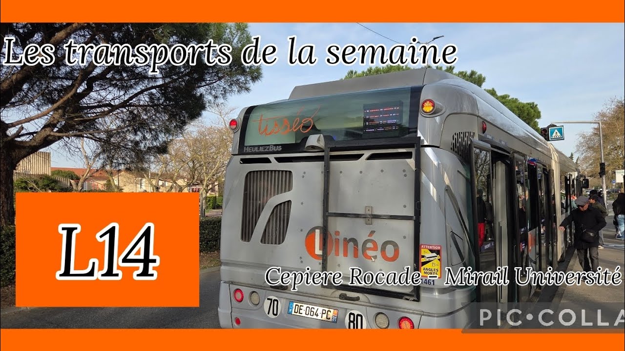 Trajet sur le L14 en Heuliez GX427 entre Cepiere Rocade et Mirail Université et cest la 1461 ( ZF ) 