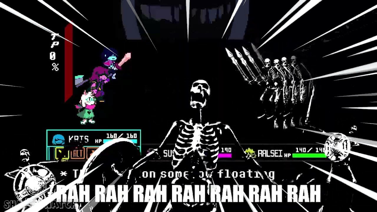 Skeleton Banging Shield Meme but it's Black Knife