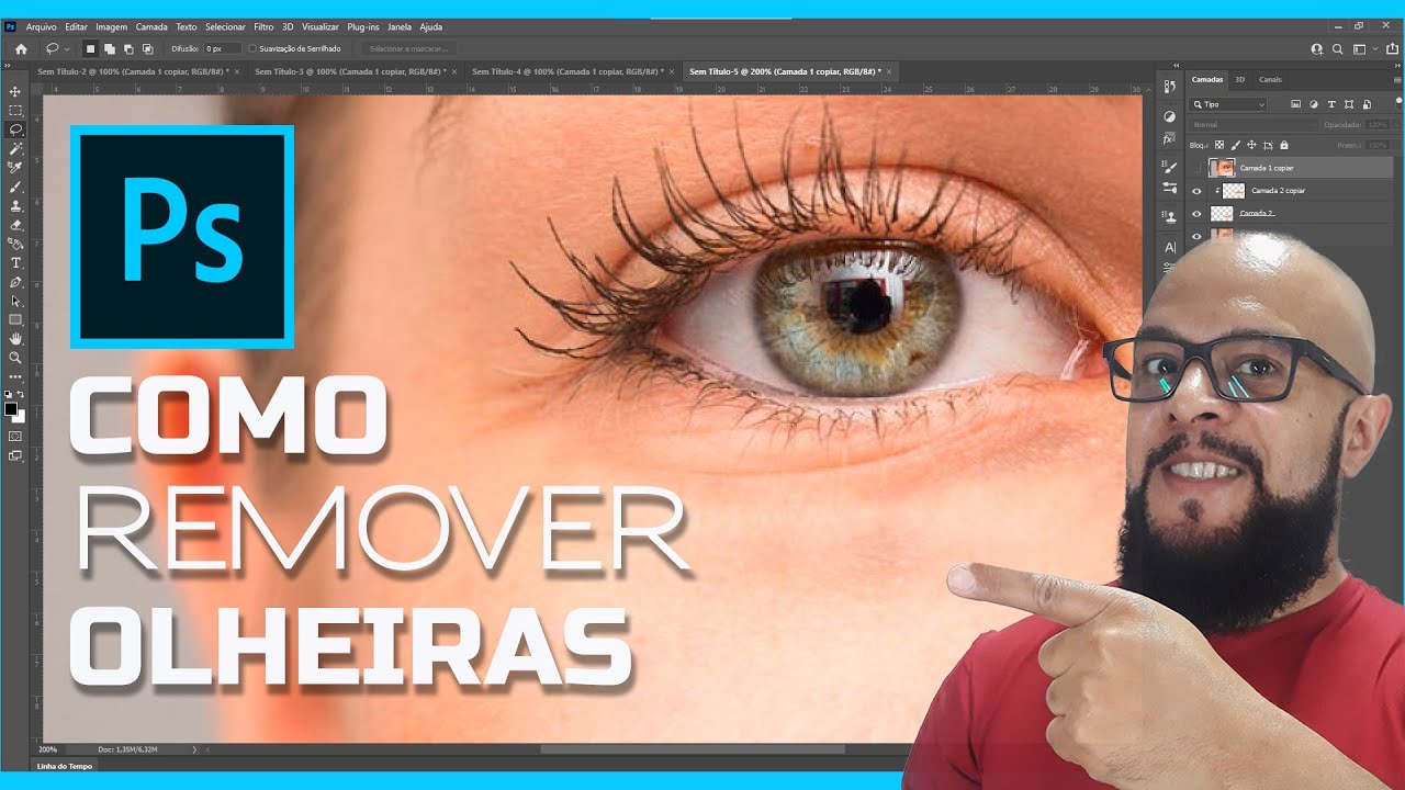 Como remover olheiras no photoshop 2023