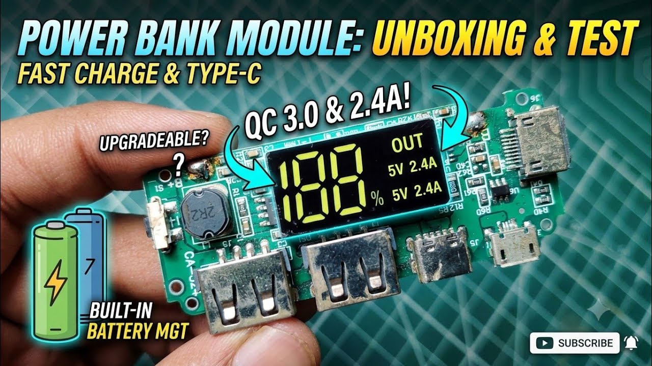 DIY Quick Charge 3.0 Fast Charging Module | USB Power Bank Circuit Board | QC Fast Charger