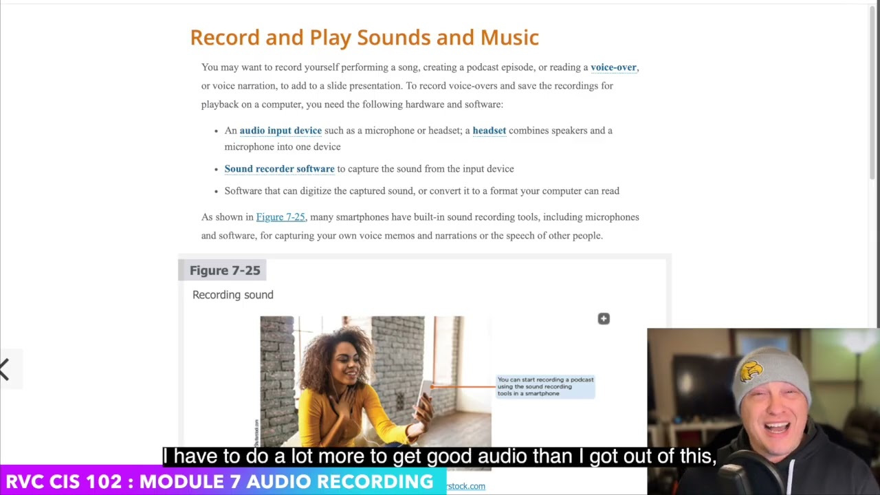 CIS 102 Module 7 Audio Recording