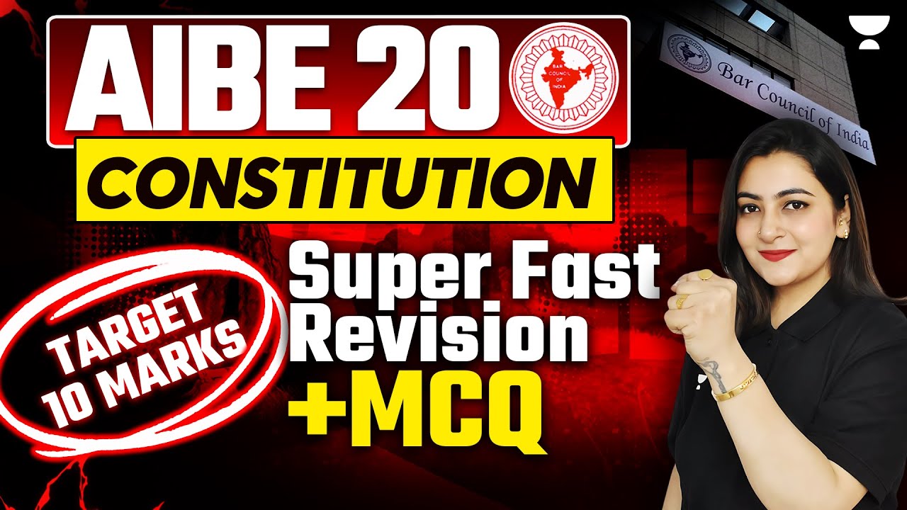 🚨 AIBE 20 Constitution with MCQs (Part 4) | All India Bar Examination | Apurva Vats