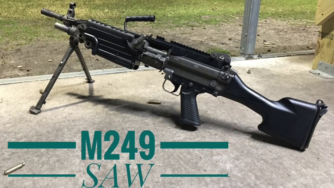 HK23ek and M249 beltfed machineguns