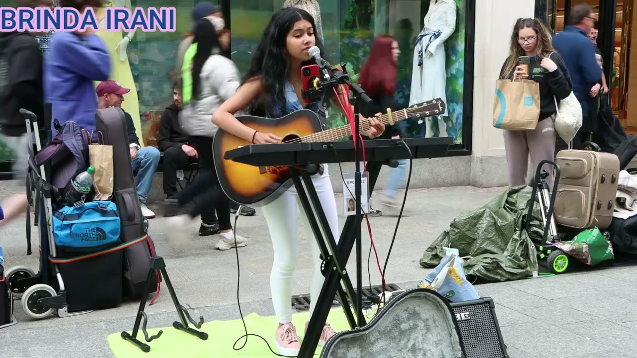 Brinda Irani Live cover of Bad Habits by Ed Sheeran from Grafton Street Dublin