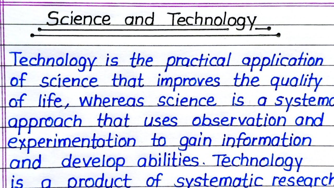 Science and Technology Essay Writing in English || Essay on Science and Technology in English