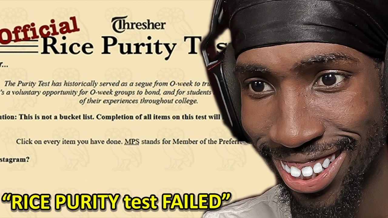 I think I FAILED my RICE PURITY TEST...