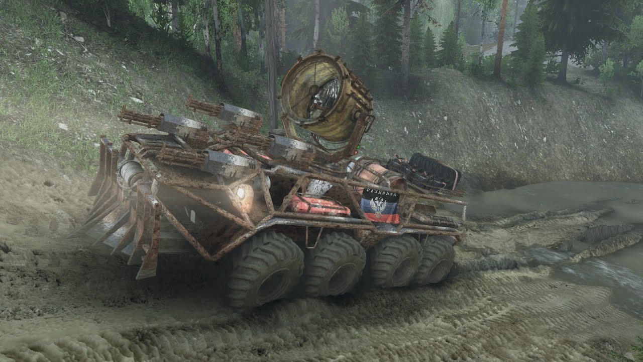 SpinTires обзор мода ( БТР Монго ) Слабенький