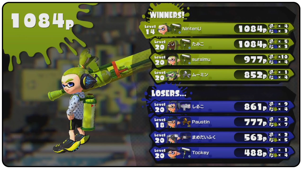 Splatoon Online Gameplay (Krak on Splat Roller)
