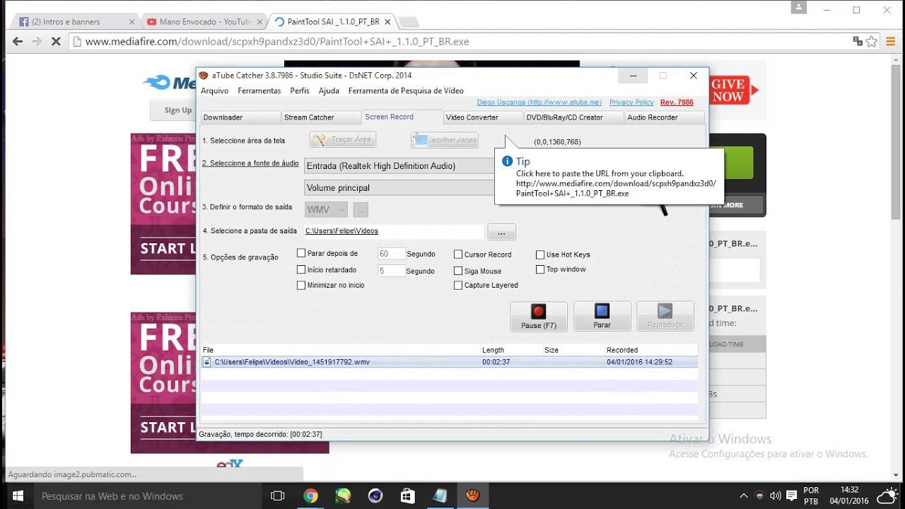Como baixar Paint tool sai PT-BR CRACKEADO!