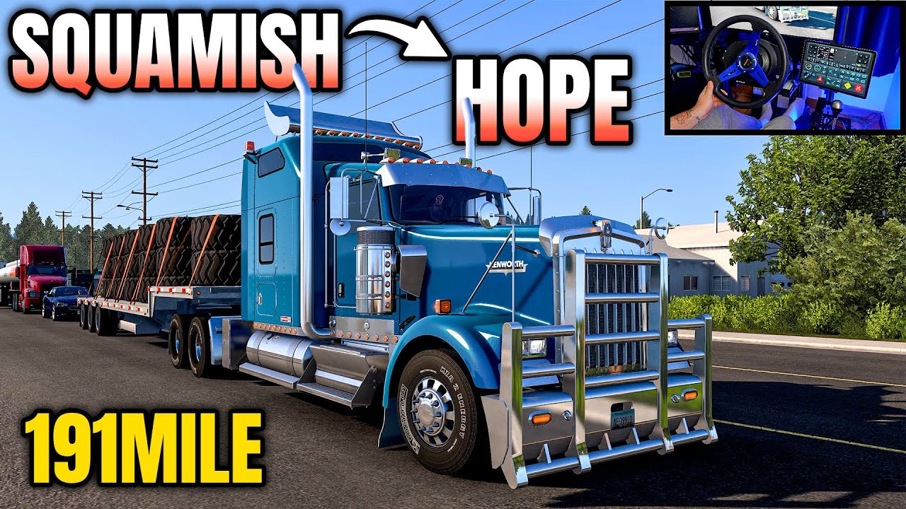 Kenworth W900 Heavy Load: 191 Miles Squamish to Hope | American Truck Simulator