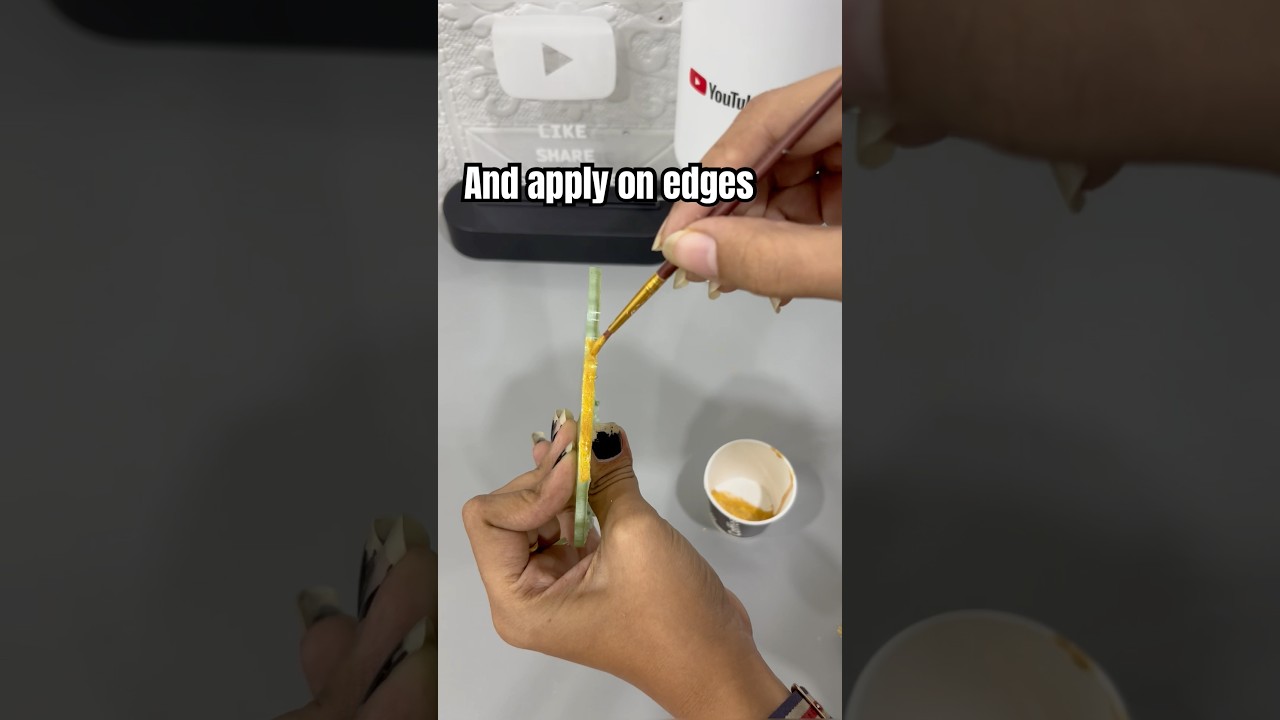 How to use Binder in resin Art 🎨🎉 Frane #resin #diy #craft #viralvideo #shorts #creator