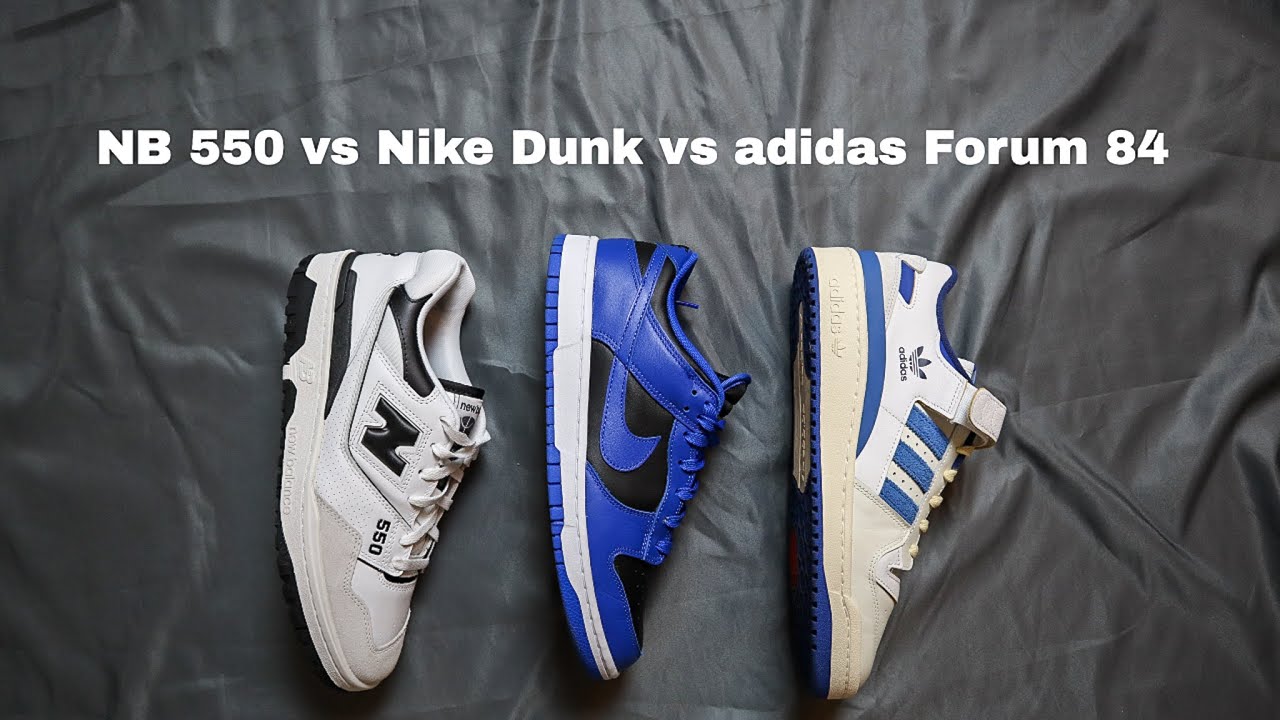 NB 550 против Nike Dunk Low против adidas Forum 84 Low — какие баскетбольные кроссовки 80-х вы бы...