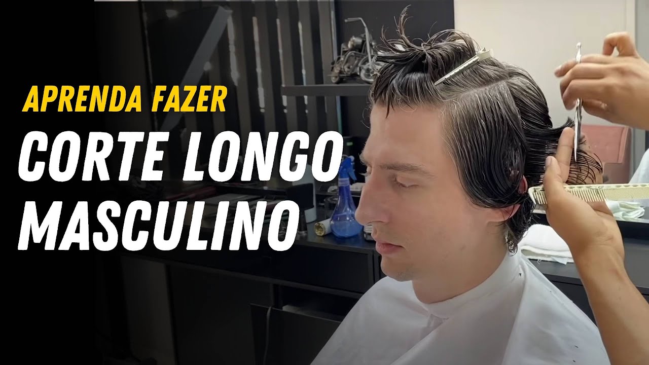 Medium male haircut with scissors - Corte Masculino Na Tesoura Com Divis&otilde;es | Farley Santiago