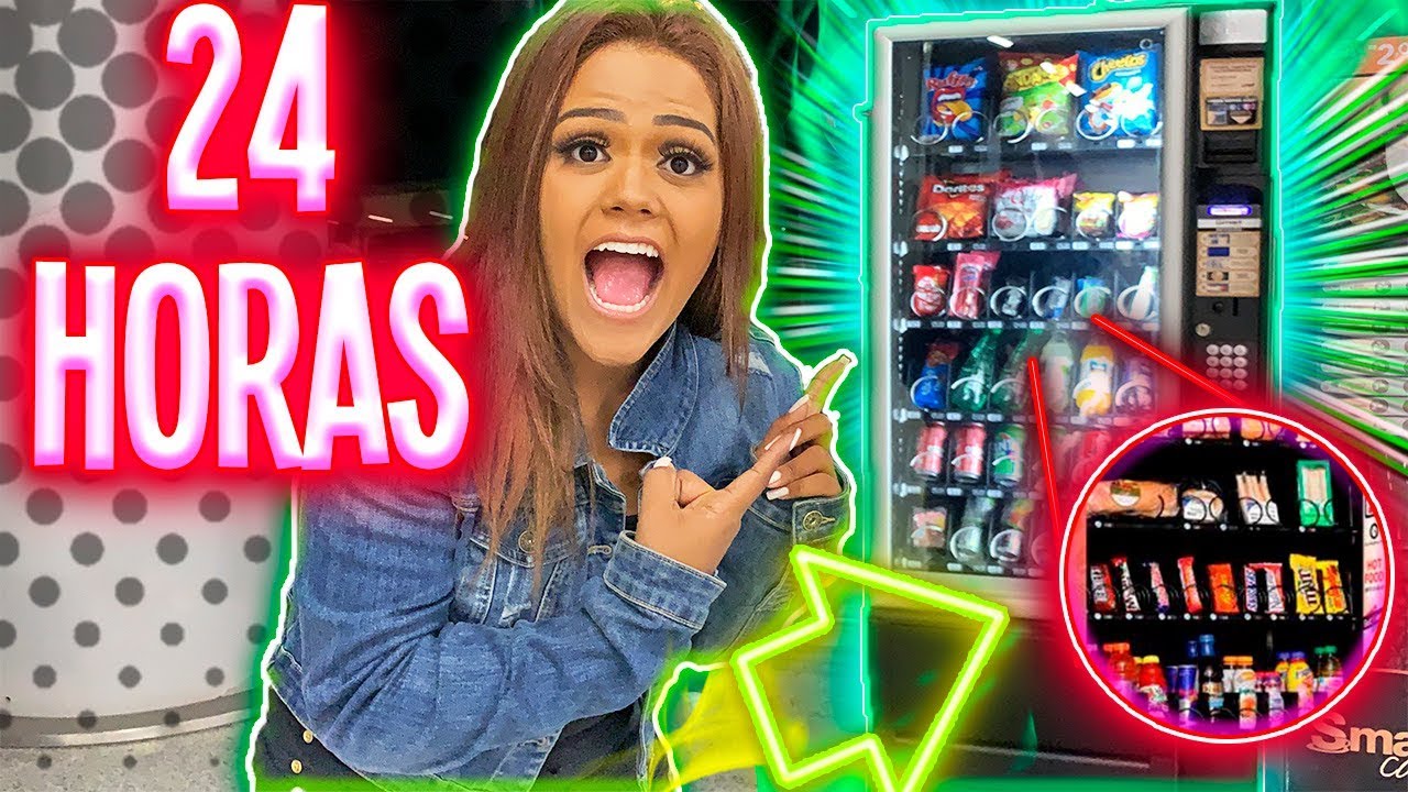 24 HORAS SÓ COMENDO COMIDA DE MÁQUINA !!!