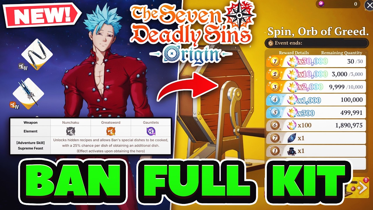 SSR BAN FULL KIT! DARKNESS BUILD LOOKS BROKEN! 2.0 PATCH NOTES! | 7DS: Origin