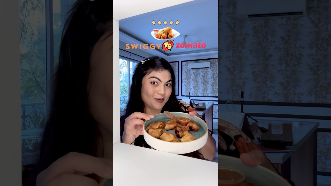 Swiggy vs. Zomato BEST RATED Spring Roll Challenge! #foodchallenge #thakursisters