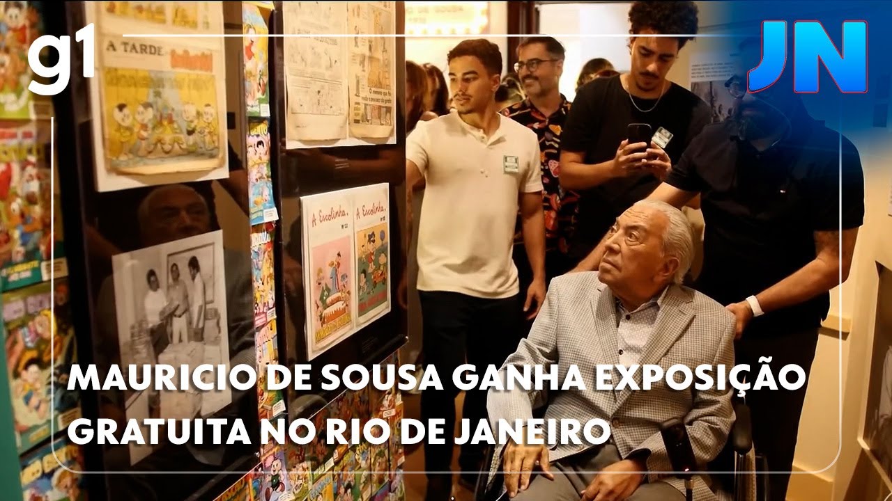 JORNAL NACIONAL: Mauricio de Sousa ganha exposi&ccedil;&atilde;o gratuita no Rio de Janeiro