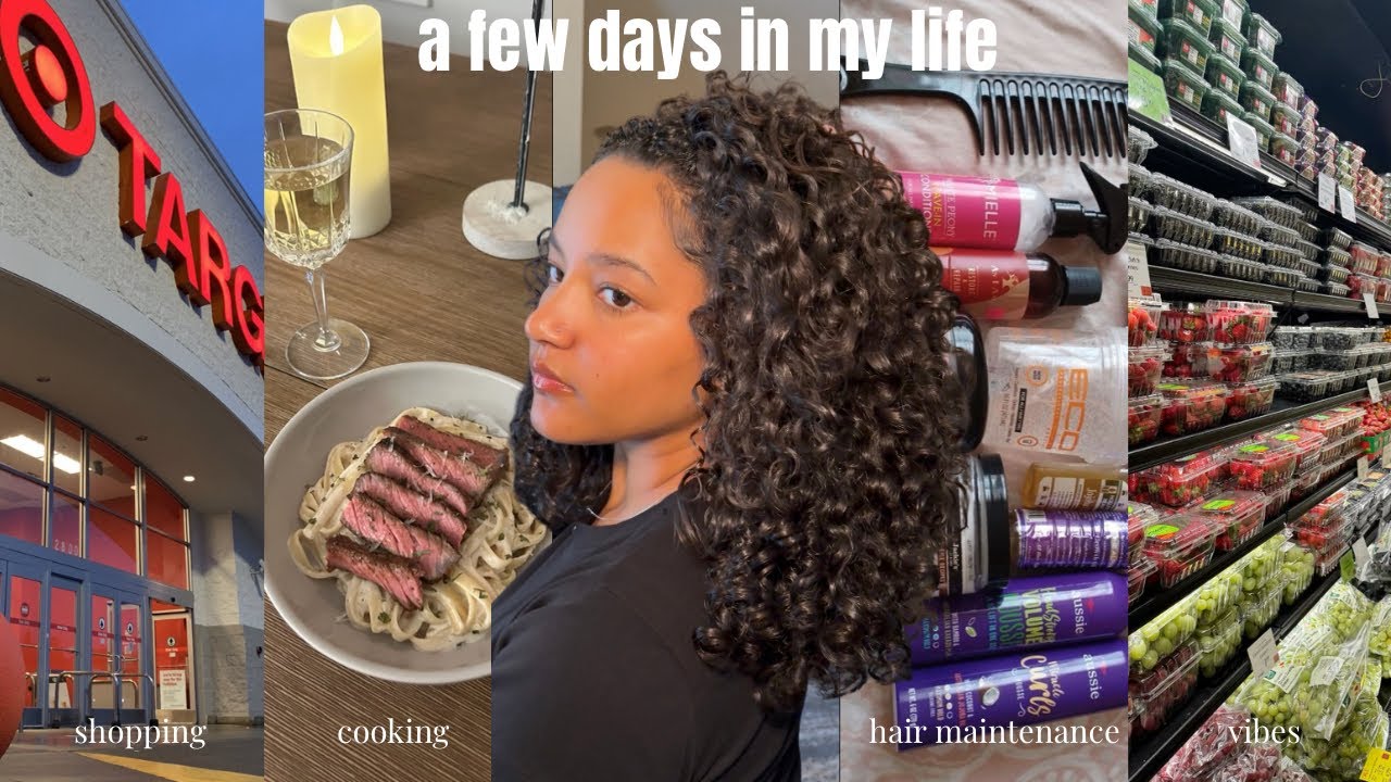 a productive few days in my life ♡ target run, cooking, curly hair reset, etc. 