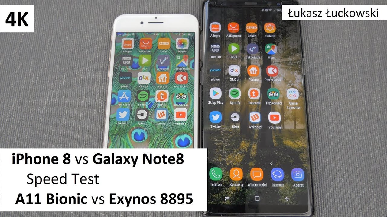 Apple iPhone 8 vs Samsung Galaxy Note8 ❗❗❗ | Speed Test | A11 Bionic vs Exynos 8895
