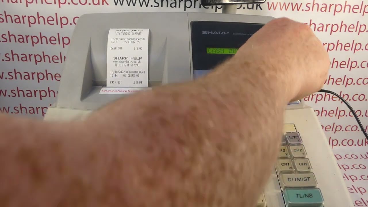 OVERLIMIT Error Message Using PO Paid Out Button Sharp XE-A203 / XE- A206 Cash Registers