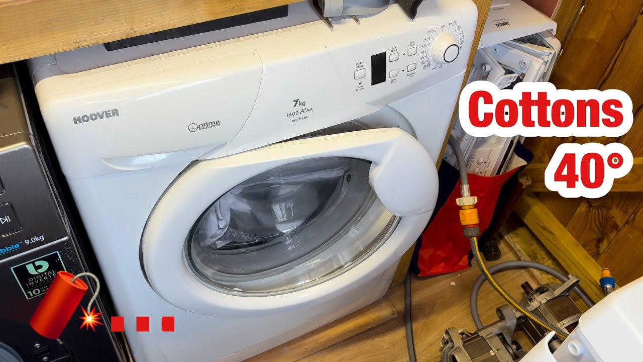 Hoover Optima OPH716DF washing machine || Cottons 40°