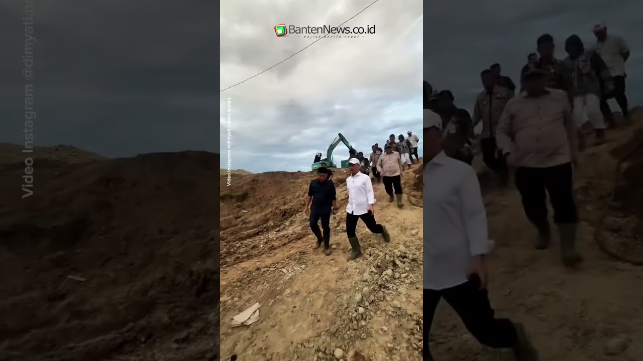 Wakil Gubernur Banten Dimyati Natakusumah melakukan sidak langsung terkait aktivitas tambang pasir