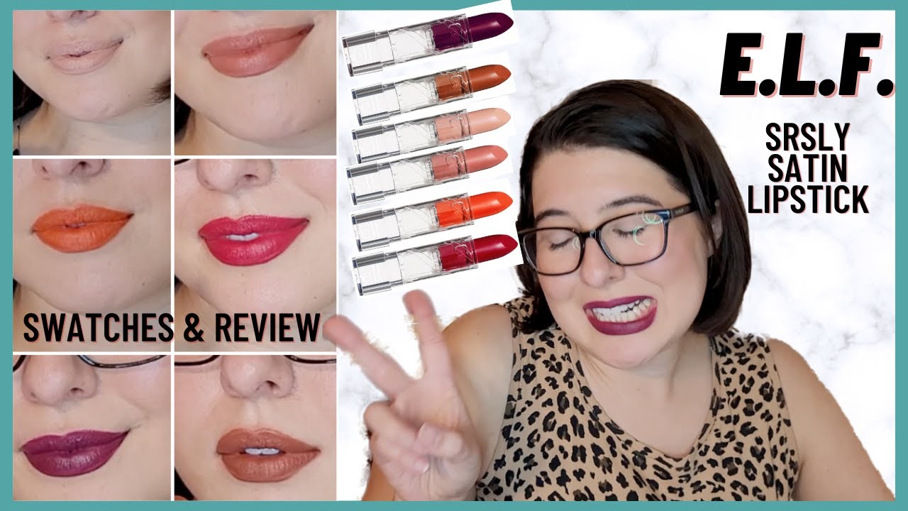 E.L.F LIPSTICK SWATCHES AND REVIEW | Srsly Satin Lipsticks | $3 Drugstore Lippies!