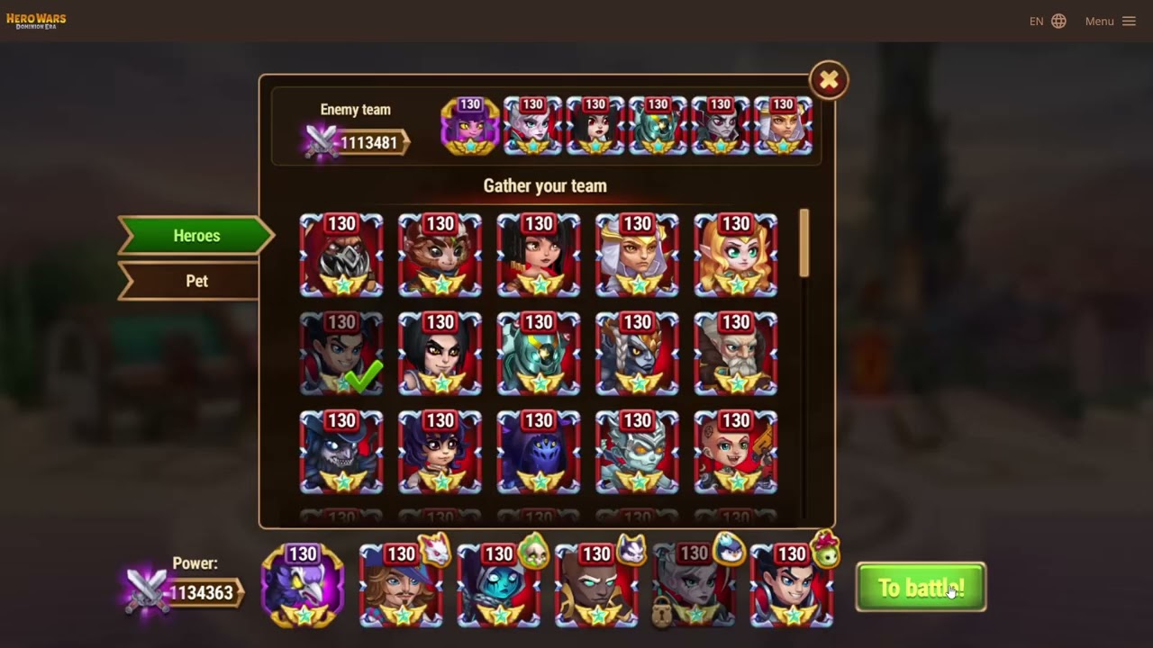 Hero Wars Lyria Best team Brawls Day 1 |100% win rate |HERO WARS DOMINION ERA