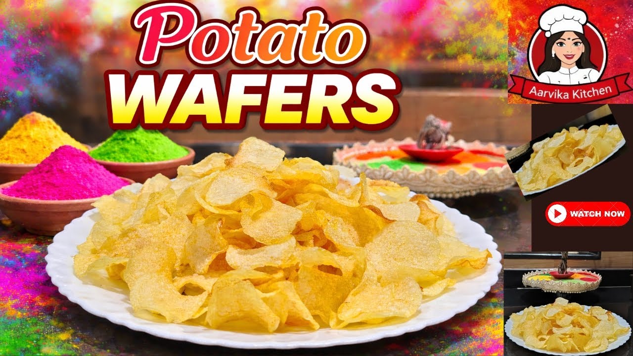 Holi Special instant Potato Wafers | बाजार जैसे आलू चिप्स अब घर पर वो भी बिना मशीन के 