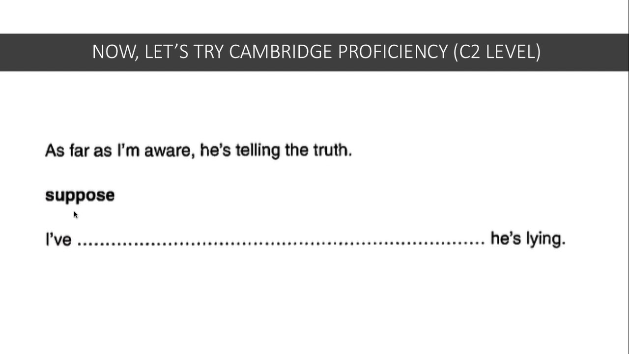 Mastering Cambridge Key Word Transformations