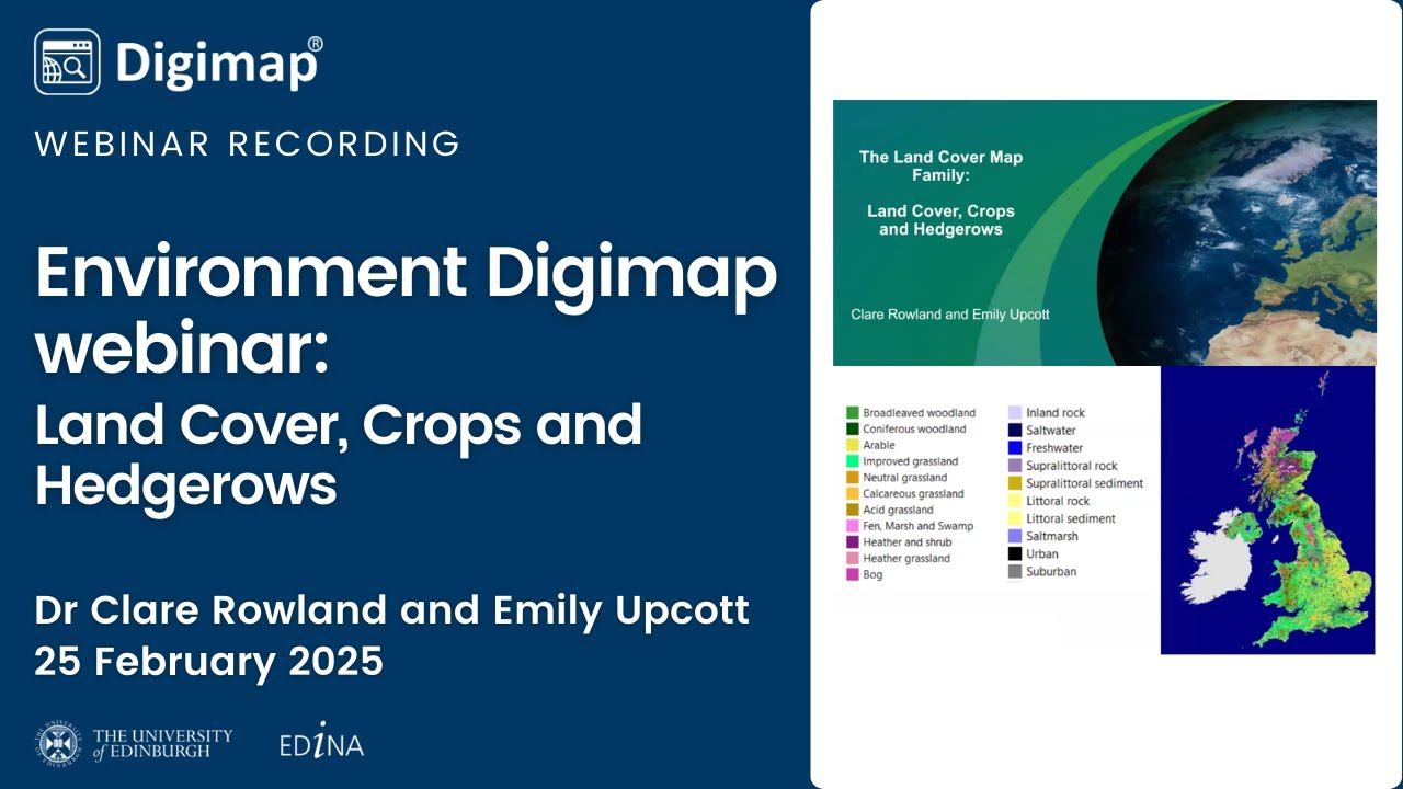 Environment Digimap Webinar: Land Cover, Crops and Hedgerows