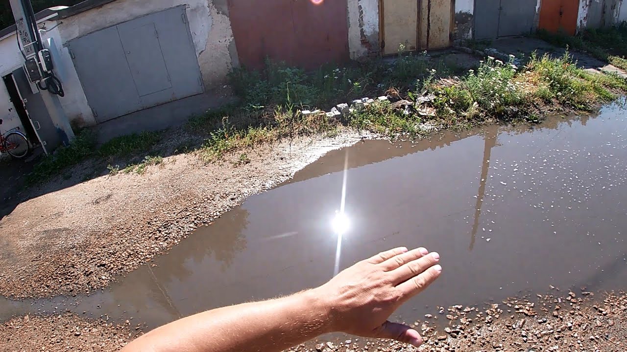 Как убрать лужи около гаража