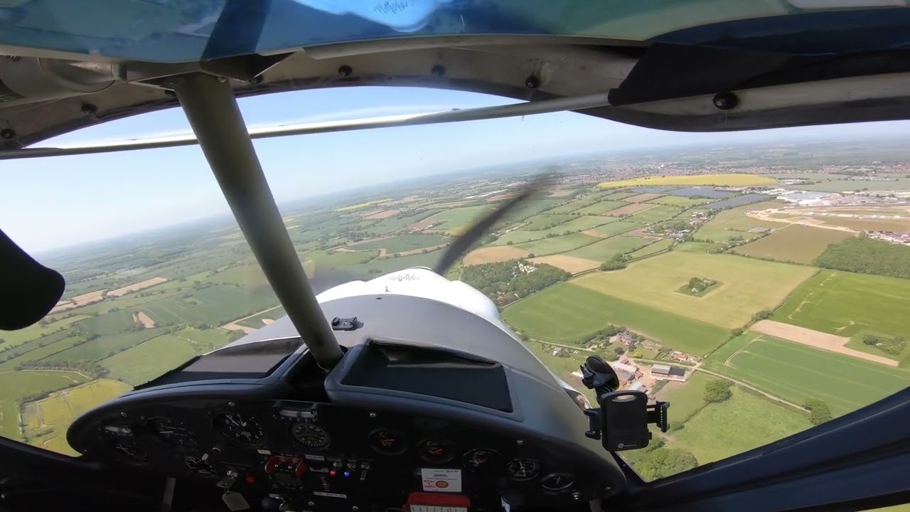 Landing at Beccles Airfield in a C42 microlight